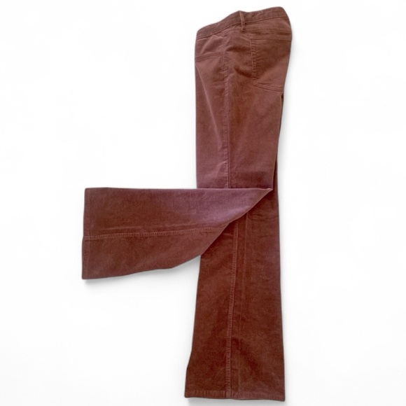 Vintage Corduroy LOW RISE FLARE LEG Pants Size 14 Brown Grunge Hippie Gorpcore - Picture 2 of 10